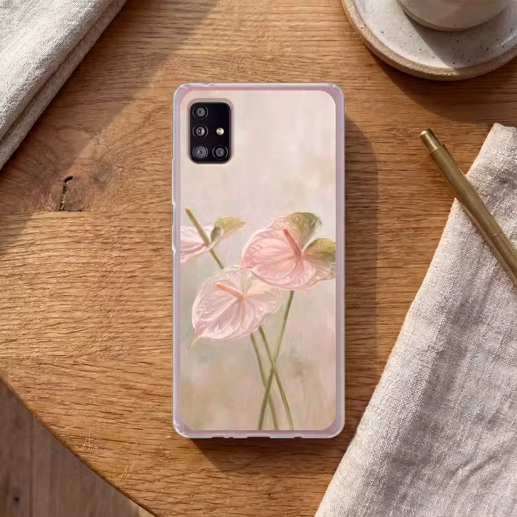 Bloemen - Pastel - Abstract - Natuur - Groen Telefoonhoesje Samsung Galaxy A51 5G klein -sfeer1