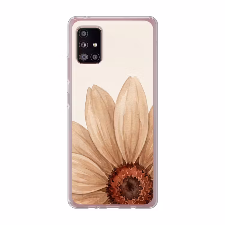 Bloemen - Bloemblad - Natuur - Aquarel - Beige Telefoonhoesje Samsung Galaxy A51 5G klein -3d