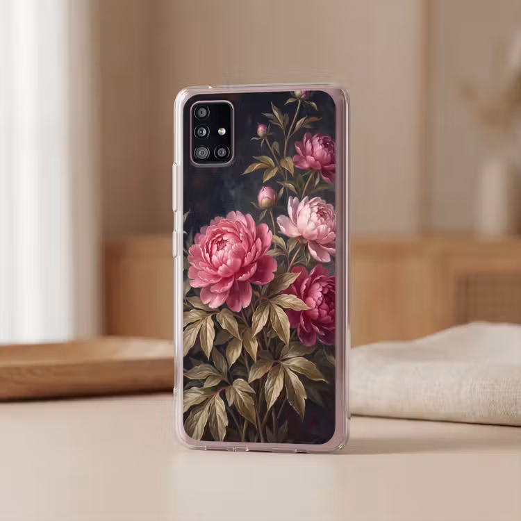Bloemen - Roze - Klassiek - Natuur Telefoonhoesje Samsung Galaxy A51 5G klein -sfeer2