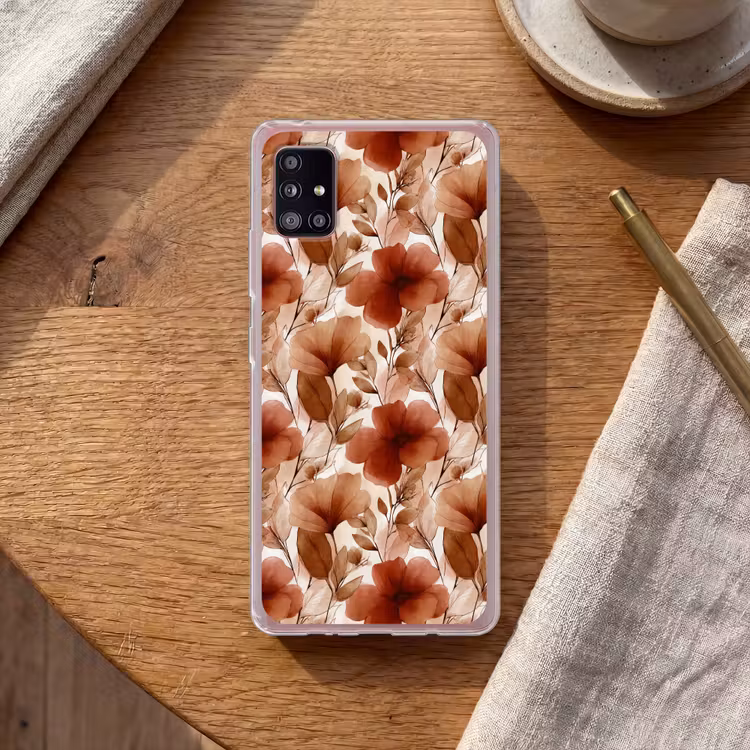 Bloemen - Aquarel - Botanisch - Terracotta Telefoonhoesje Samsung Galaxy A51 5G klein 373 -sfeer1