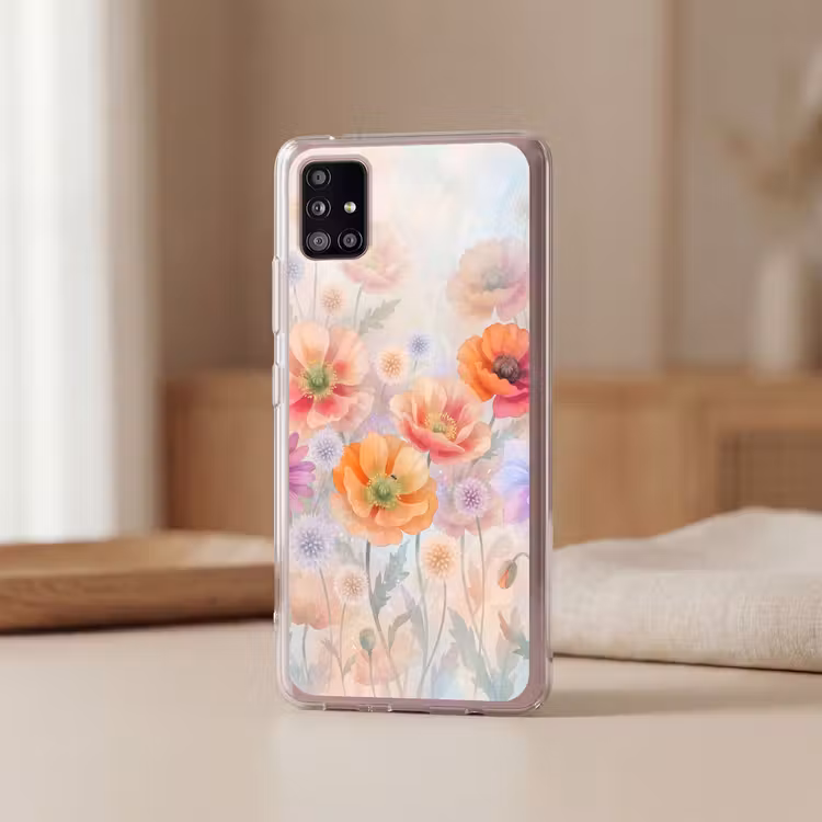 Bloemen - Aquarel - Natuur - Modern - Kleurrijk Telefoonhoesje Samsung Galaxy A51 5G klein -sfeer2
