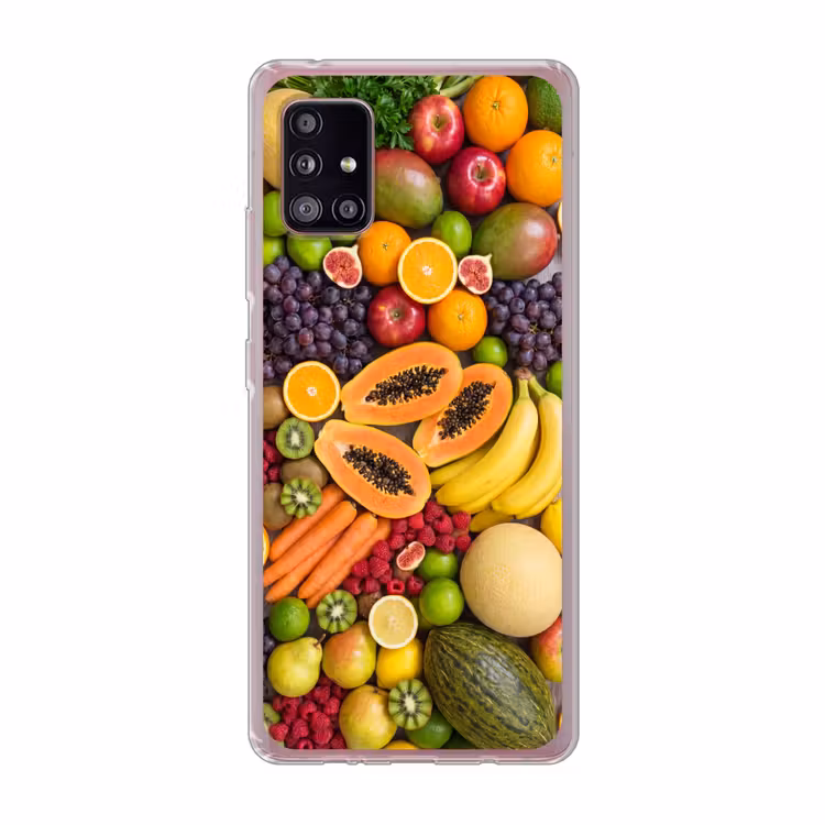 Eten - Fruit - Groenten - Vers - Kleurrijk Telefoonhoesje Samsung Galaxy A51 5G klein -3d