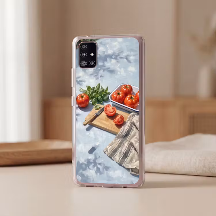 Eten - Keuken - Ingrediënten - Stillleven - Rood Telefoonhoesje Samsung Galaxy A51 5G klein -sfeer2