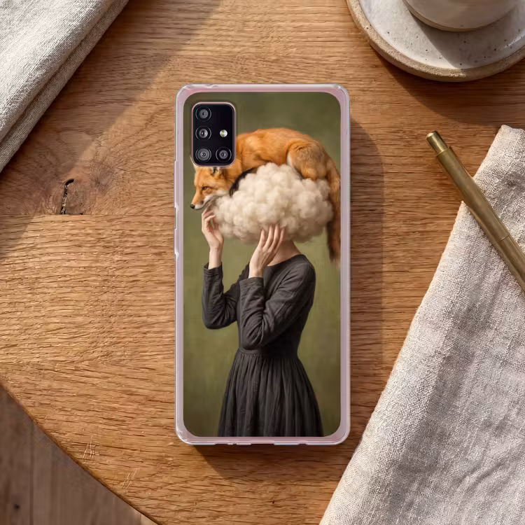 Vos - Surrealistisch - Groen Telefoonhoesje Samsung Galaxy A51 5G klein -sfeer1