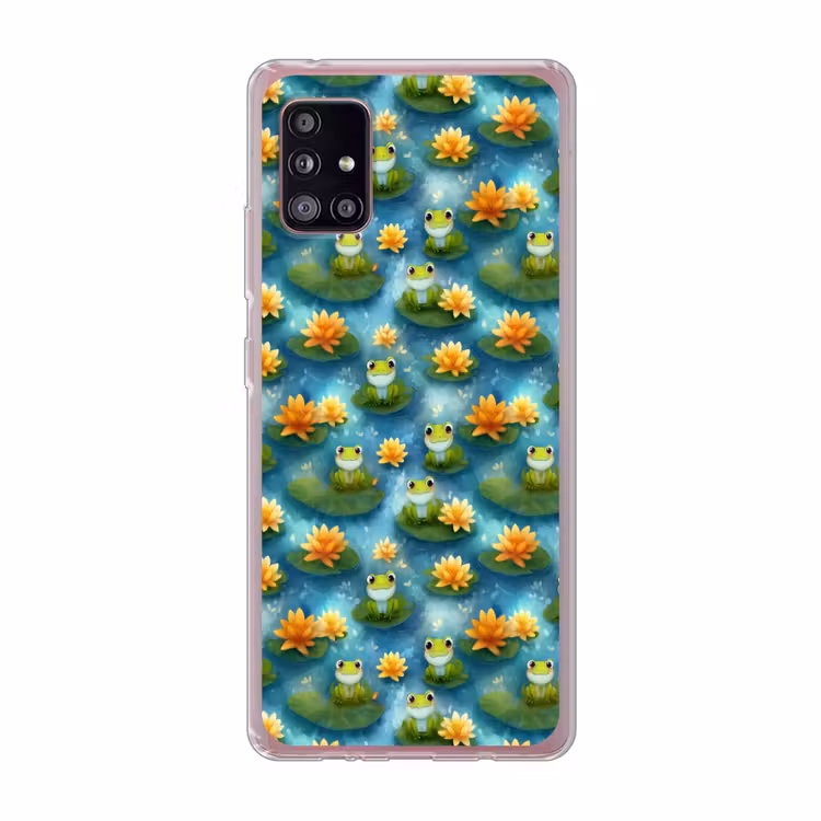 Kikker - Lelies - Groen Telefoonhoesje Samsung Galaxy A51 5G klein 373 -3d