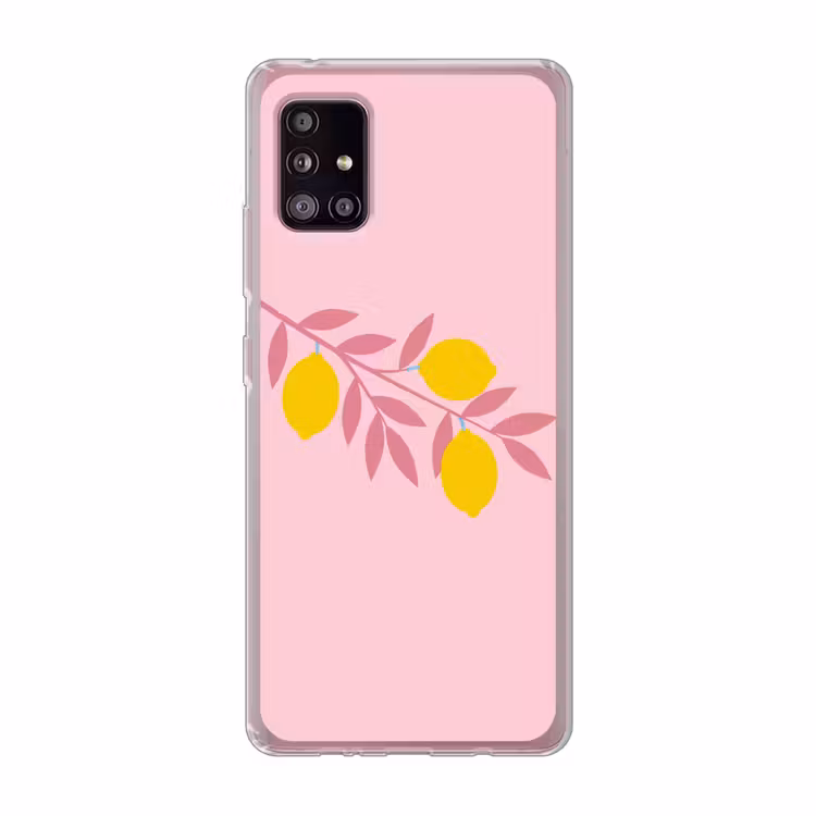 Fruit - Tak - Natuur - Abstract - Roze Telefoonhoesje Samsung Galaxy A51 5G klein -3d