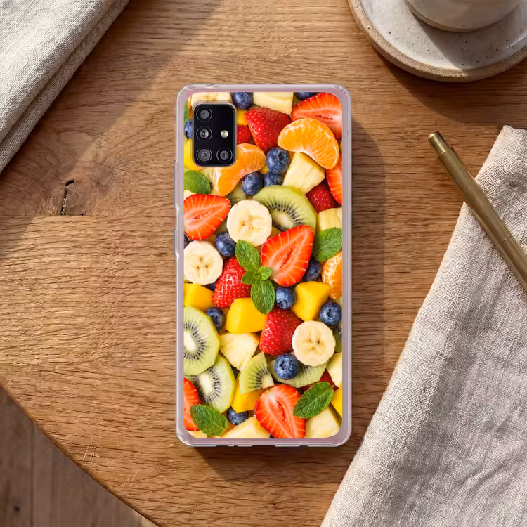 Fruit - Plakjes - Eten - Kleurrijk Telefoonhoesje Samsung Galaxy A51 5G klein -sfeer1
