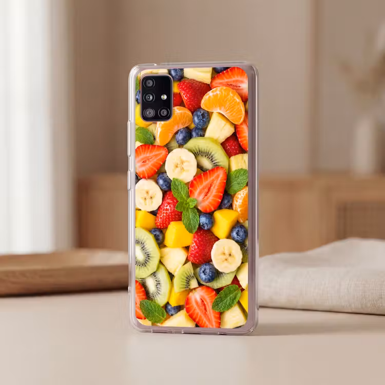 Fruit - Plakjes - Eten - Kleurrijk Telefoonhoesje Samsung Galaxy A51 5G klein -sfeer2