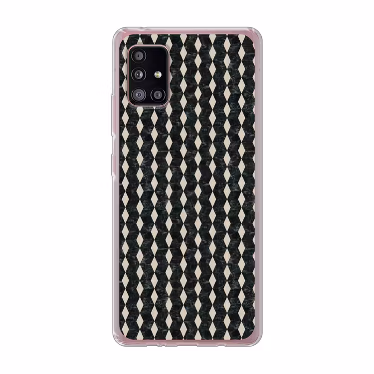 Geometrisch - Patroon - Marmer - Groen Telefoonhoesje Samsung Galaxy A51 5G klein 373 -3d