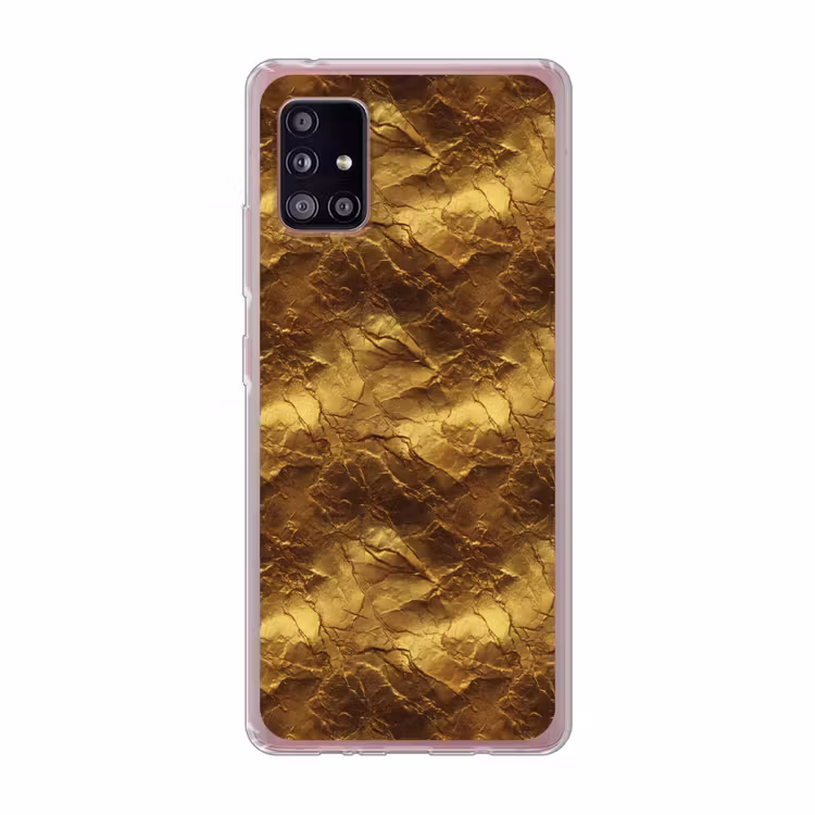 Bladgoud - Textuur - Goud Telefoonhoesje Samsung Galaxy A51 5G klein 373 -3d