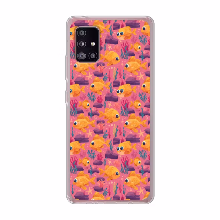Goudvissen - Koraal - Kleurrijk Telefoonhoesje Samsung Galaxy A51 5G klein 373 -3d