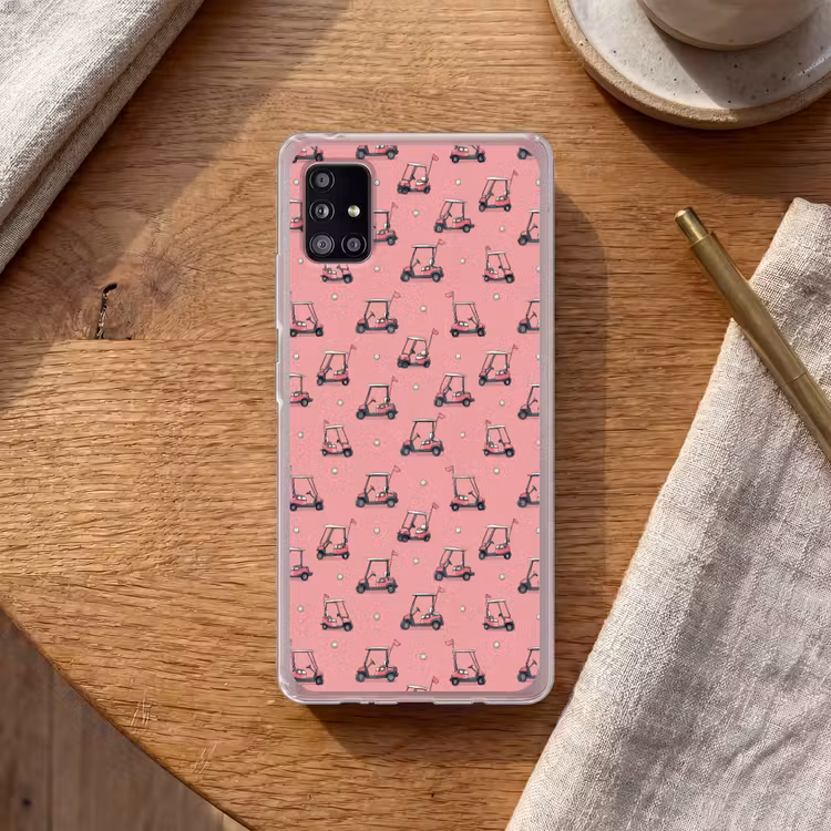 Golfkar - Retro - Roze Telefoonhoesje Samsung Galaxy A51 5G klein 373 -sfeer1