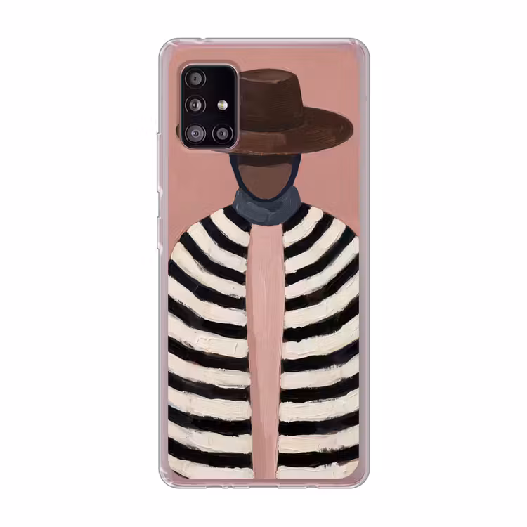 Grafisch - Vrouw - Roze Telefoonhoesje Samsung Galaxy A51 5G klein -3d