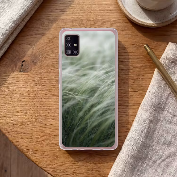 Gras - Wazig - Natuur - Groen - Zacht Telefoonhoesje Samsung Galaxy A51 5G klein -sfeer1
