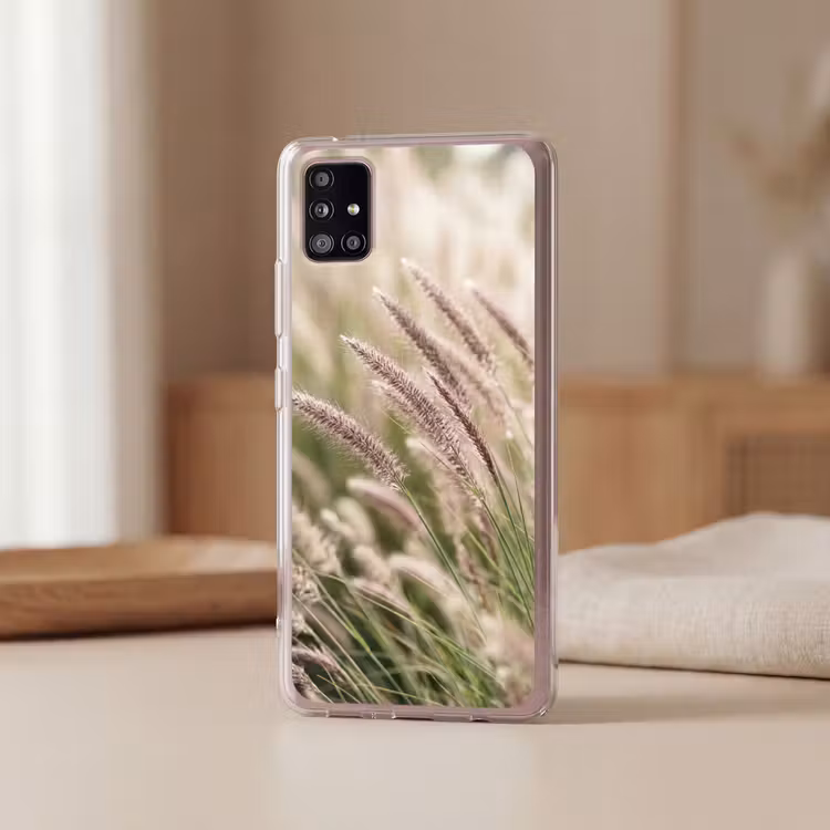 Gras - Close up - Groen Telefoonhoesje Samsung Galaxy A51 5G klein -sfeer2
