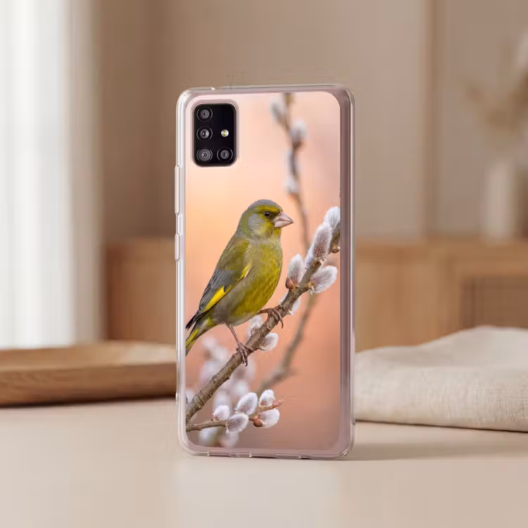 Groenling - Katjes - Lente - Natuur - Zacht Telefoonhoesje Samsung Galaxy A51 5G klein -sfeer2
