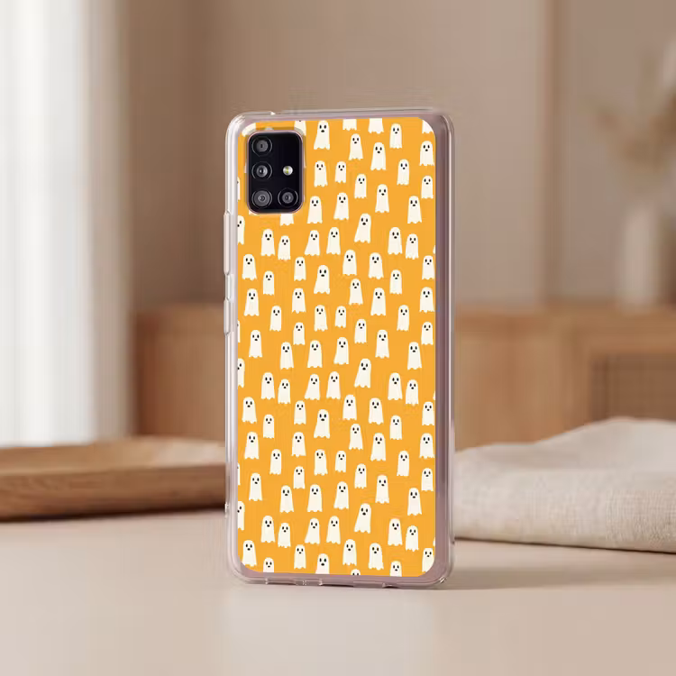 Halloween - Spookjes - Oker Telefoonhoesje Samsung Galaxy A51 5G klein 373 -sfeer2