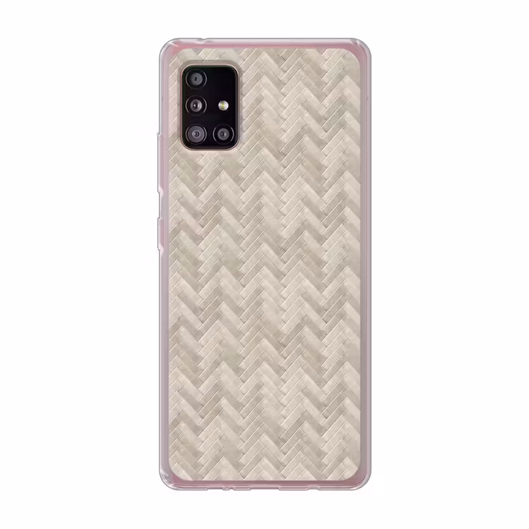 Visgraat - Wandtegel - Beige Telefoonhoesje Samsung Galaxy A51 5G klein 373 -3d