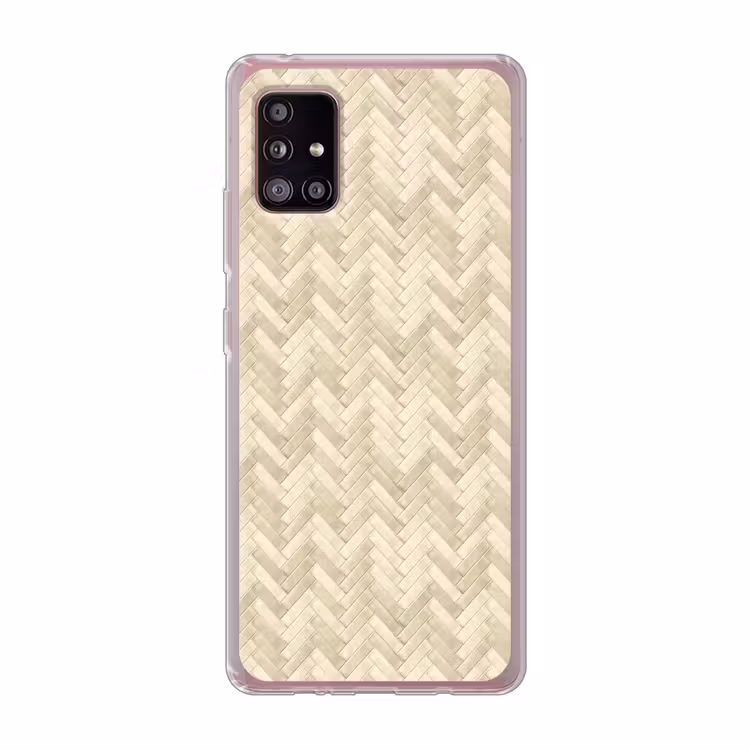 Visgraat - Wandtegel - Licht Beige Telefoonhoesje Samsung Galaxy A51 5G klein 373 -3d