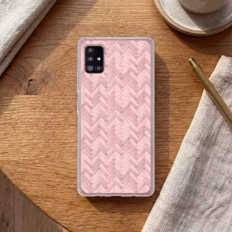 Visgraat - Wandtegel - Lichtroze Telefoonhoesje Samsung Galaxy A51 5G klein 373 -sfeer1