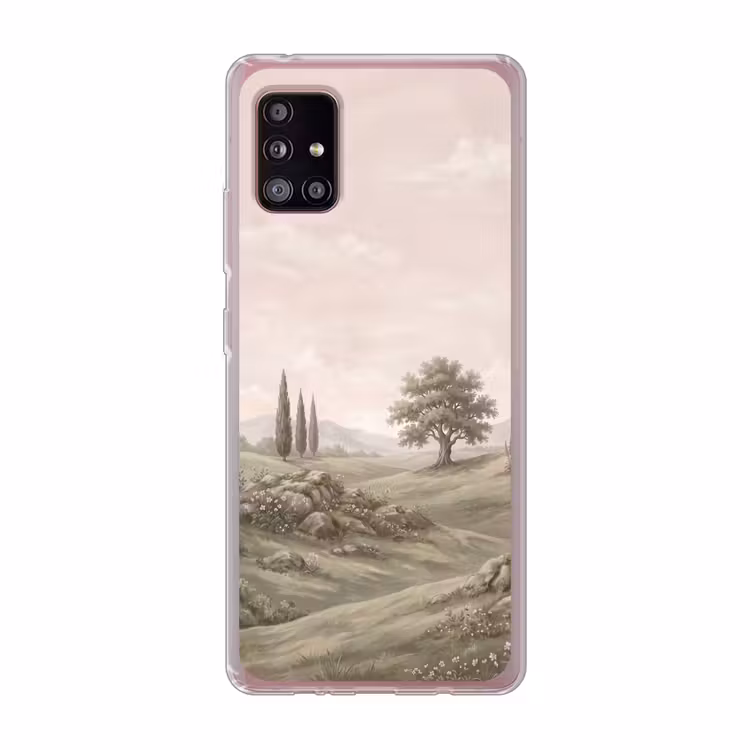 Heuvellandschap - Bomen - Natuur - Groen Telefoonhoesje Samsung Galaxy A51 5G klein -3d