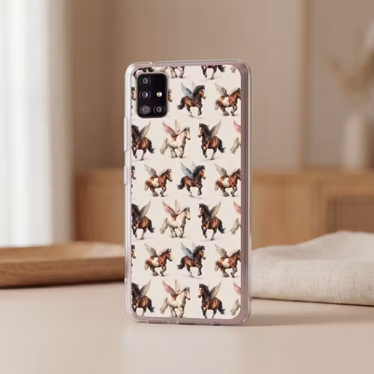 Paarden - Vleugels - Kleurrijk Telefoonhoesje Samsung Galaxy A51 5G klein 373 -sfeer2
