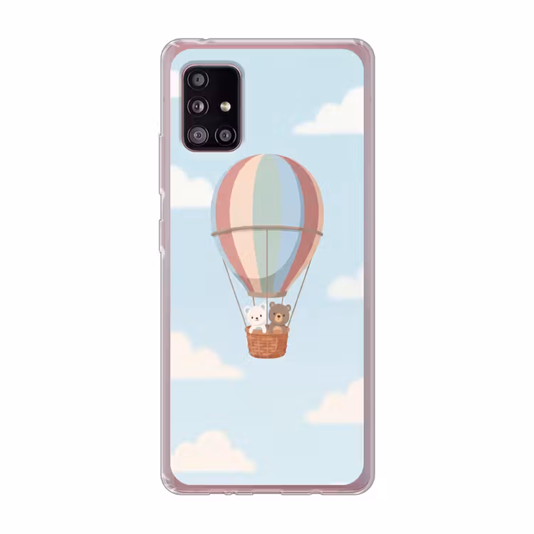Luchtballon - Beren - Pastel Telefoonhoesje Samsung Galaxy A51 5G klein -3d