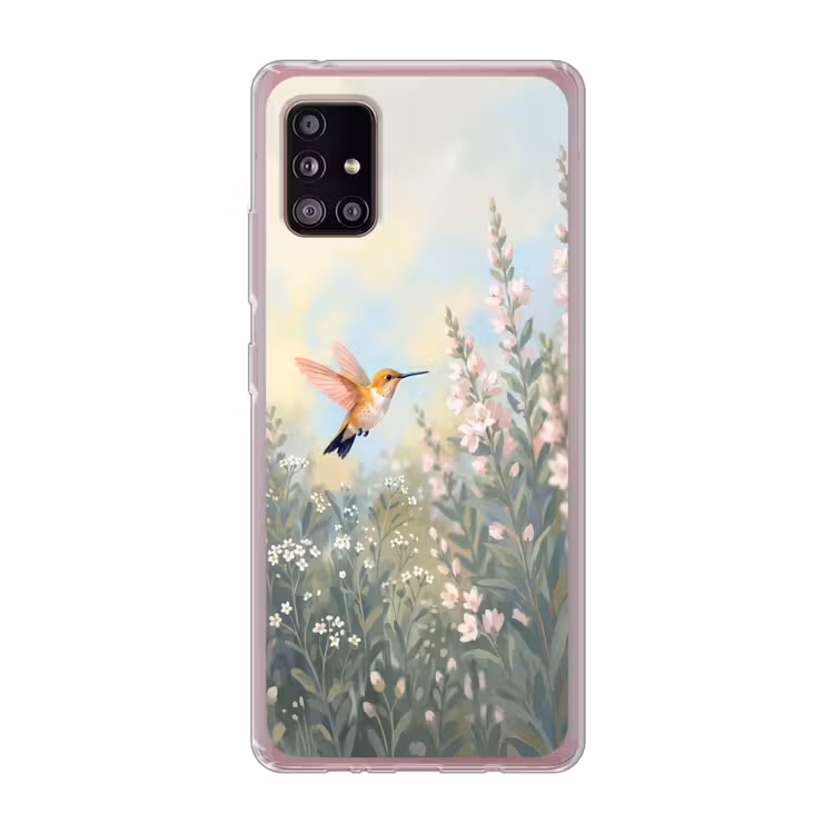 Kolibrie - Illustratie - Kleurrijk Telefoonhoesje Samsung Galaxy A51 5G klein -3d