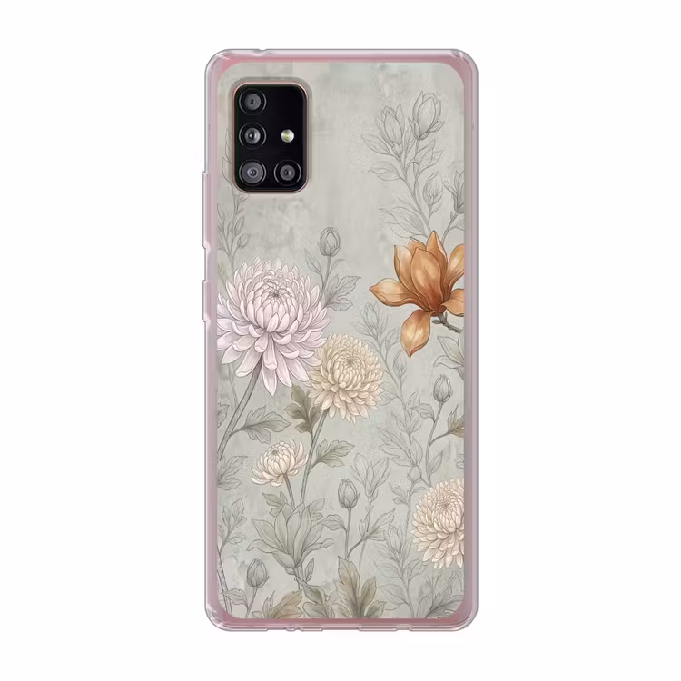 Illustratie - Bloemen - Groen Telefoonhoesje Samsung Galaxy A51 5G klein -3d