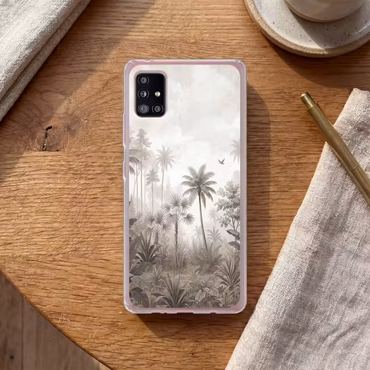 Jungle - Palmbomen - Natuur Telefoonhoesje Samsung Galaxy A51 5G klein -sfeer1