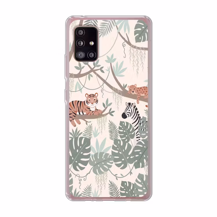 Jungle - Rustiek - Pastel Telefoonhoesje Samsung Galaxy A51 5G klein -3d