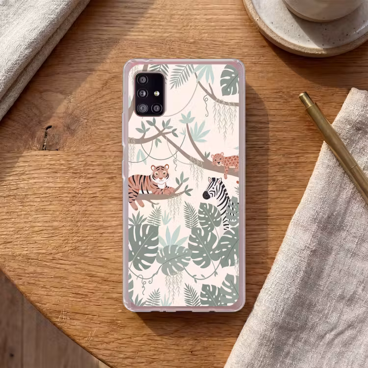 Jungle - Rustiek - Pastel Telefoonhoesje Samsung Galaxy A51 5G klein -sfeer1