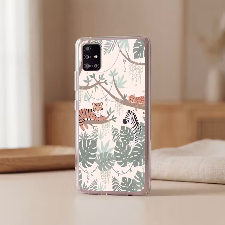 Jungle - Rustiek - Pastel Telefoonhoesje Samsung Galaxy A51 5G klein -sfeer2