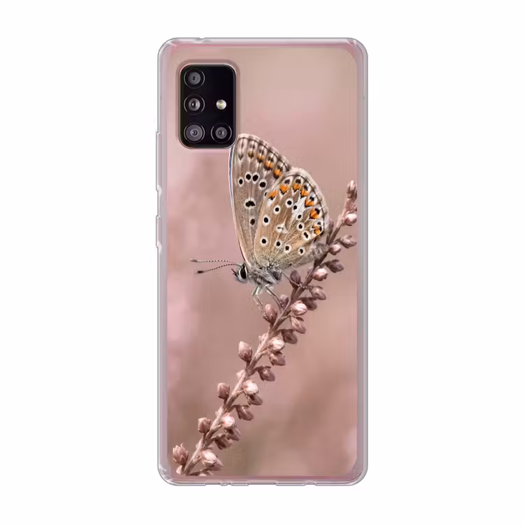 Lavendel - Vlinder - Paars Telefoonhoesje Samsung Galaxy A51 5G klein -3d