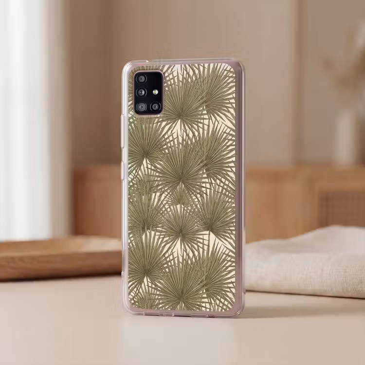 Blad - Tropisch - Patroon - Natuur - Groen Telefoonhoesje Samsung Galaxy A51 5G klein -sfeer2