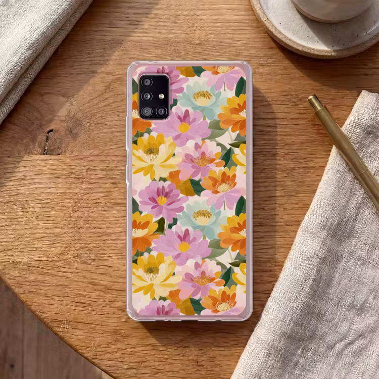 Lelies - Aquarel - Pastel Telefoonhoesje Samsung Galaxy A51 5G klein 373 -sfeer1