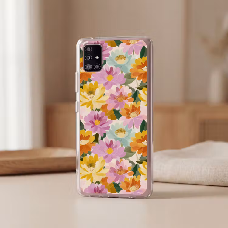 Lelies - Aquarel - Pastel Telefoonhoesje Samsung Galaxy A51 5G klein 373 -sfeer2