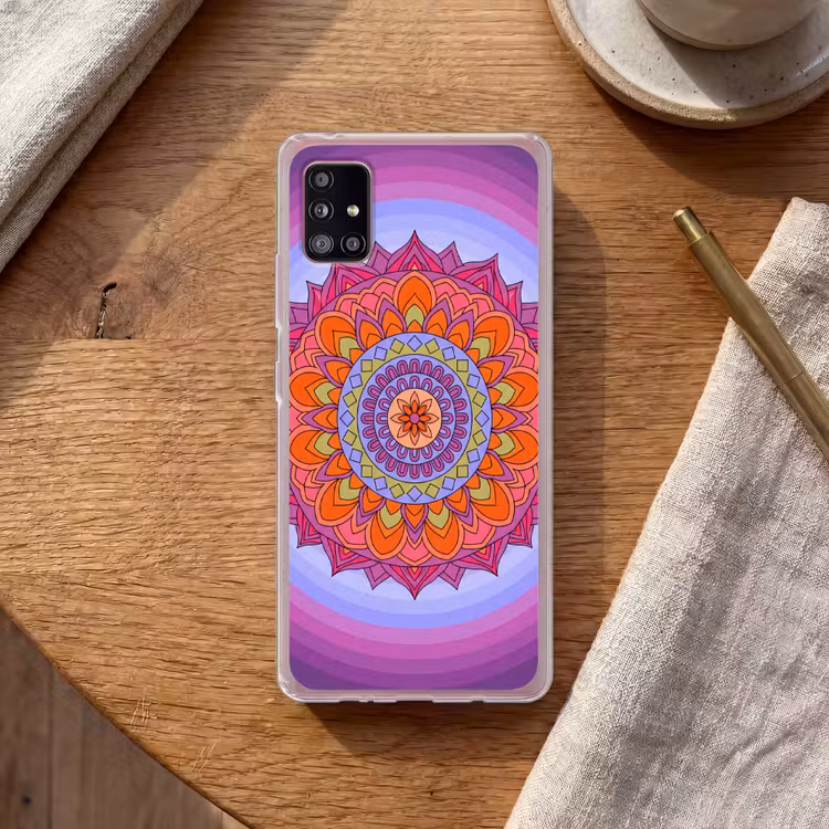 Mandala - Cirkel - Abstract - Kleurrijk - Patroon Telefoonhoesje Samsung Galaxy A51 5G klein -sfeer1