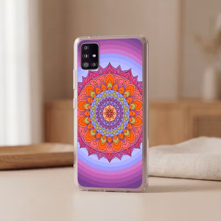 Mandala - Cirkel - Abstract - Kleurrijk - Patroon Telefoonhoesje Samsung Galaxy A51 5G klein -sfeer2