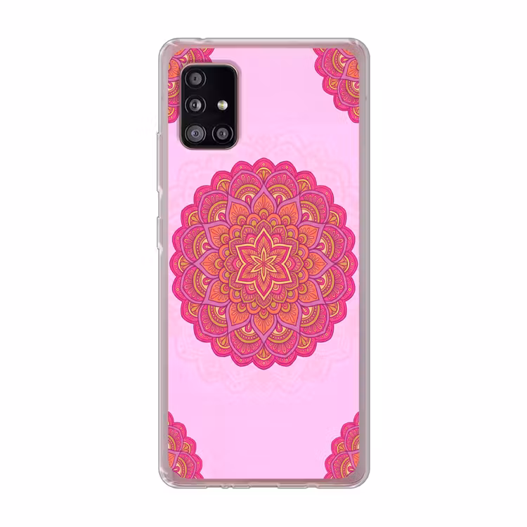 Mandala - Cirkel - Spiritueel - Oosters - Roze Telefoonhoesje Samsung Galaxy A51 5G klein -3d