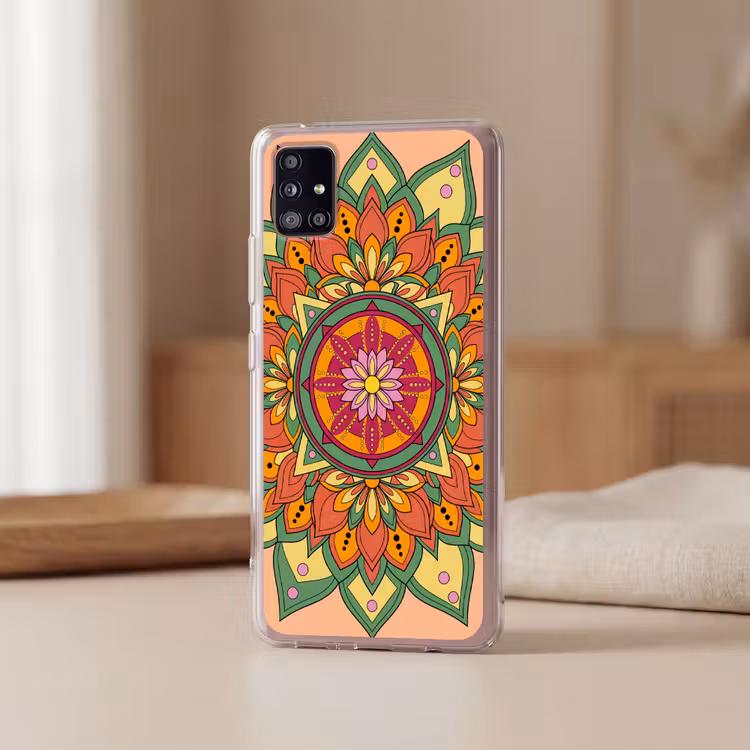 Mandala - Bloemen - Abstract - Kleurrijk Telefoonhoesje Samsung Galaxy A51 5G klein -sfeer2
