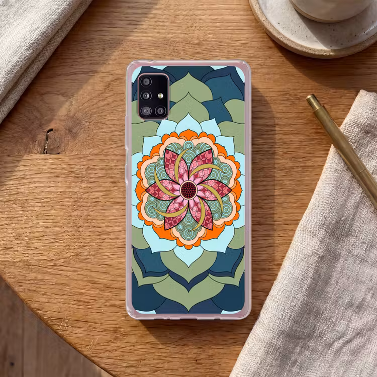Mandala - Geometrisch - Kunst - Decoratief - Kleurrijk Telefoonhoesje Samsung Galaxy A51 5G klein -sfeer1