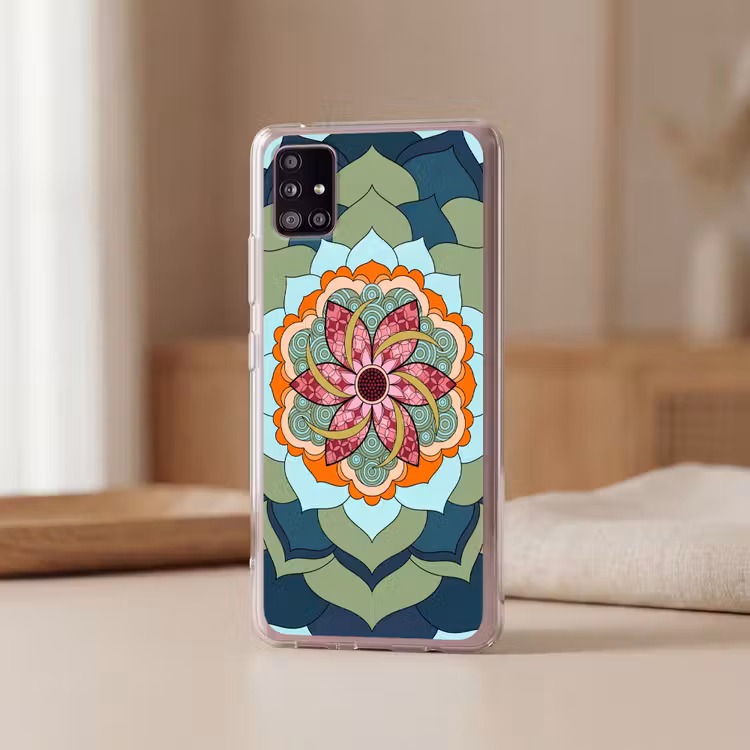 Mandala - Geometrisch - Kunst - Decoratief - Kleurrijk Telefoonhoesje Samsung Galaxy A51 5G klein -sfeer2