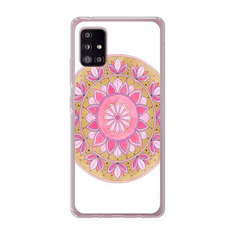 Mandala - Patroon - Kunst - Aquarel - Roze Telefoonhoesje Samsung Galaxy A51 5G klein -3d
