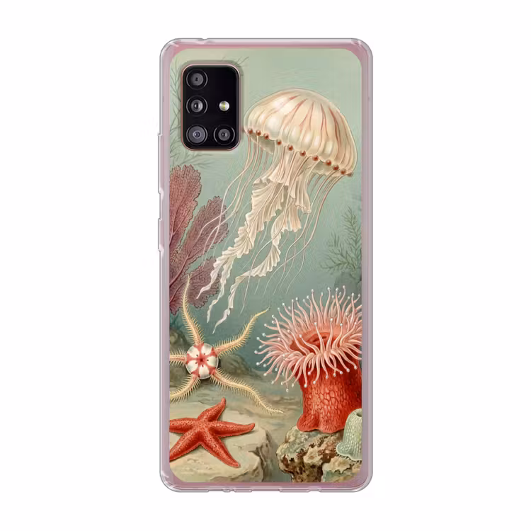 Zeeleven - Kwal - Onderwater - Illustratie - Beige Telefoonhoesje Samsung Galaxy A51 5G klein -3d
