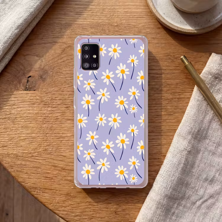 Modern - Madelief - Paars Telefoonhoesje Samsung Galaxy A51 5G klein 373 -sfeer1