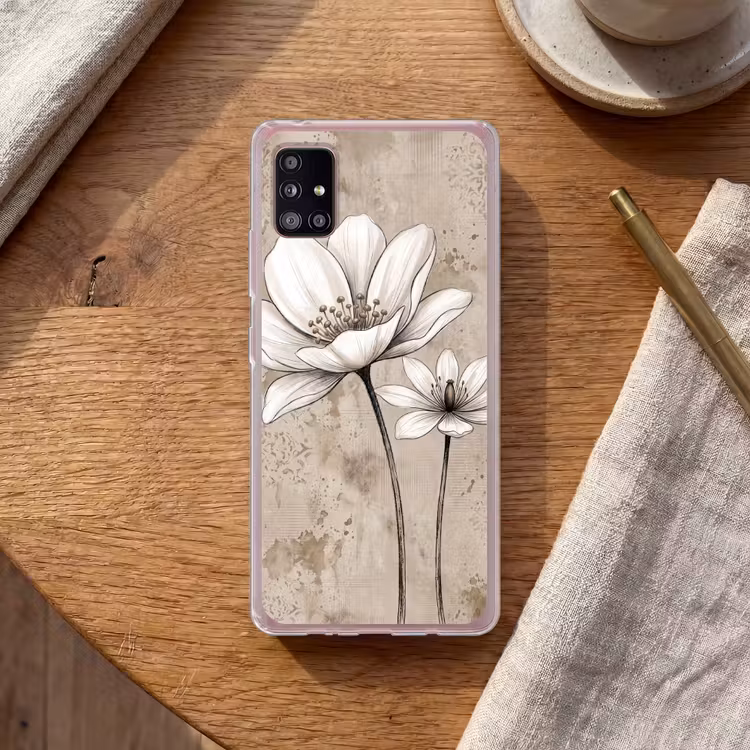 Modern - Design - Wit Telefoonhoesje Samsung Galaxy A51 5G klein -sfeer1