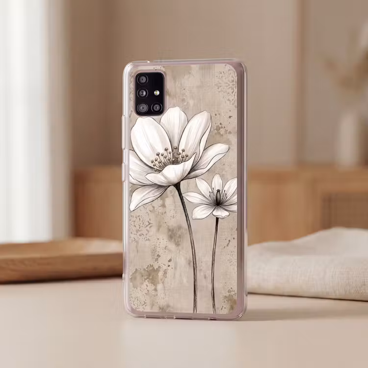 Modern - Design - Wit Telefoonhoesje Samsung Galaxy A51 5G klein -sfeer2