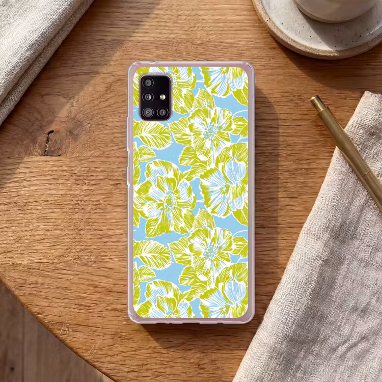 Modern - Bloemen - Groen Telefoonhoesje Samsung Galaxy A51 5G klein 373 -sfeer1