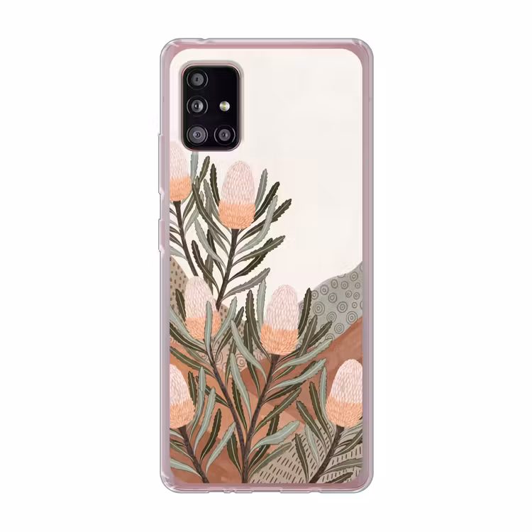 Modern - Heuvels - Terracotta Telefoonhoesje Samsung Galaxy A51 5G klein -3d